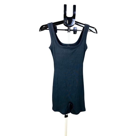 SKIMS Women’s Classic Ribbed Romper Bodysuit Black Size S | One-Piece - Picture 2 of 5